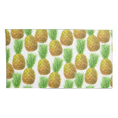 パイナップルの水彩模様 枕カバー (裏面-右)