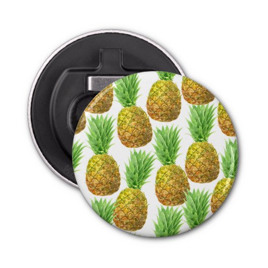 パイナップルの水彩模様 栓抜き (正面)