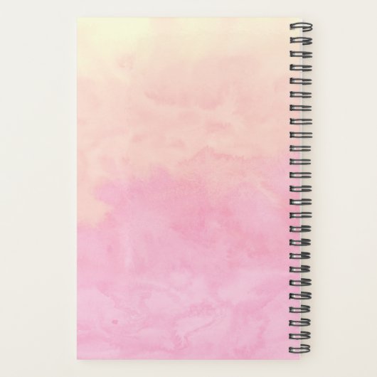 パイナップルの水感動的色のタイポグラフィである プランナー手帳 (裏面)