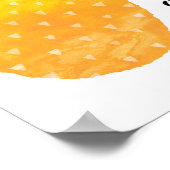 パイナップルの水感動的色のタイポグラフィである ポスター (角)