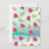 パイナップルの熱帯の誕生日のようなパーティー 招待状 (裏面)