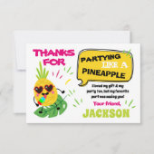 パイナップルの熱帯の誕生日のような感謝していパーティー 招待状 (正面)