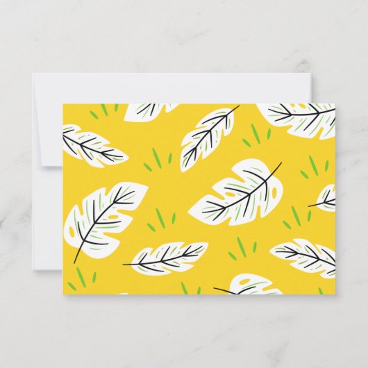 パイナップルの熱帯の誕生日のような感謝していパーティー 招待状 (裏面)