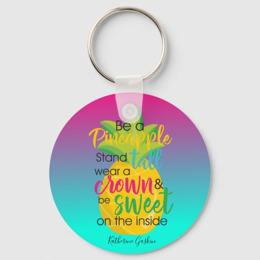 パイナップルの美しさ キーホルダー (正面)