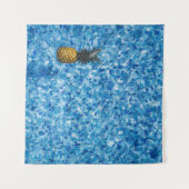 パイナップルの航空体撮影 タペストリー (正面(横))