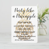 パイナップルの赤ちゃんシャワーのようなパーティー 招待状 (スタンド正面)