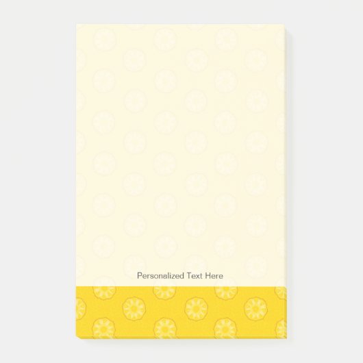 パイナップルの黄色のスライスパターン ポストイット (正面)