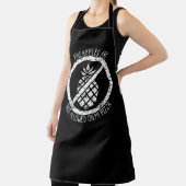 パイナップルはピザの食べ物には使えおもしろいない エプロン (インサイチュ)