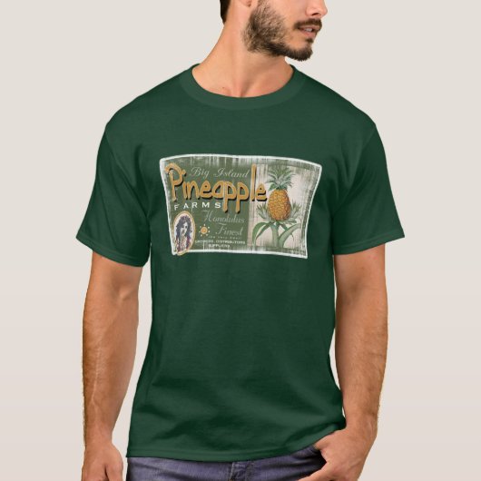 パイナップルは暗い服装を耕作します Tシャツ (正面)