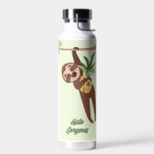 パイナップルを使ったナマケモノ ウォーターボトル (左面)