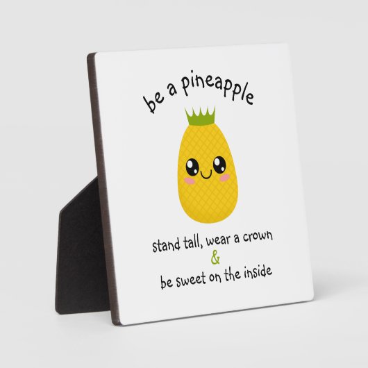 パイナップルを使やる気を起こさせるう フォトプラーク (正面)