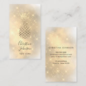 パイナップルを金ゴールドの塵に乗せる 名刺 (正面/裏面)