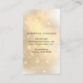 パイナップルを金ゴールドの塵に乗せる 名刺 (裏面)