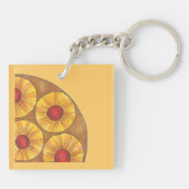 パイナップルアップサイドアップダウンケーキさくらんぼグルメキーチェーン キーホルダー (裏面)