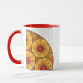 パイナップルアップサイドアップダウンケーキさくらんぼグルメマグカップ マグカップ (左)