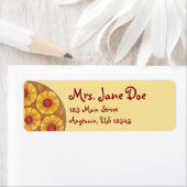 パイナップルアップサイドアップダウンケーキさくらんぼグルメラベル ラベル (インサイチュ)