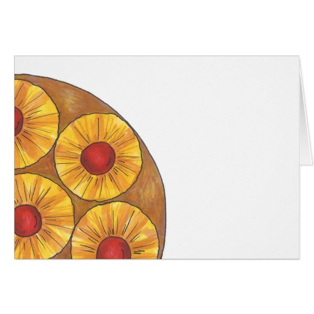 パイナップルアップサイドアップダウンケーキさくらんぼデザートグルメ (正面横)