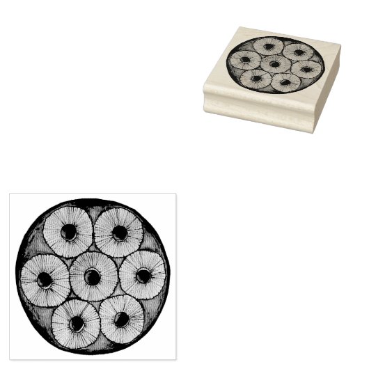 パイナップルアップサイドアップダウンケーキさくらんぼベーキングデザート ラバースタンプ (押印)