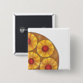 パイナップルアップサイドアップダウンケーキグルメデザートベーカリー 缶バッジ (正面&裏面)