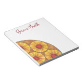 パイナップルアップサイドアップダウンケーキマラスキーノさくらんぼ ノートパッド (アングル)