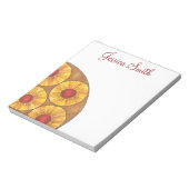 パイナップルアップサイドアップダウンケーキマラスキーノさくらんぼ ノートパッド (回転)