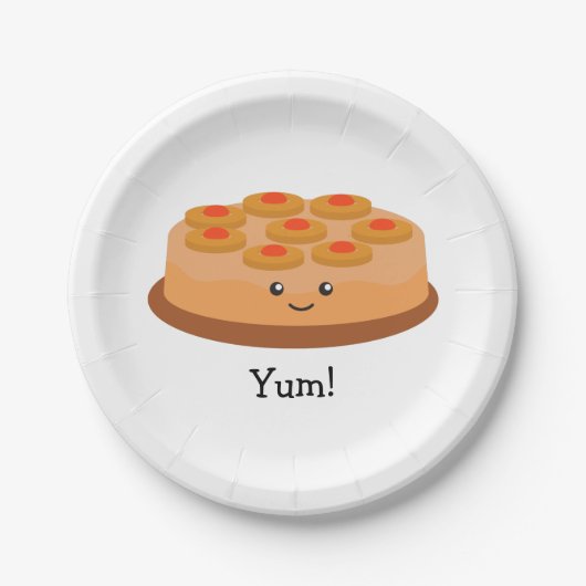 パイナップルアップサイドダウンケーキ ペーパープレート (正面)