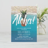 パイナップルアロハトロピカルビーチブライダルシャワー 招待状 (スタンド正面)