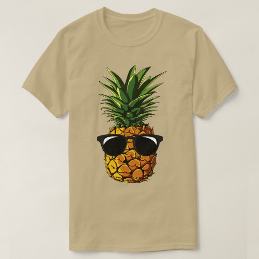 パイナップルアロハビーチハワイハワイアンサマー(3) Tシャツ (デザイン正面)