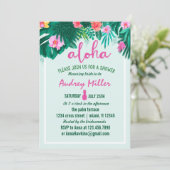 パイナップルアロハ熱帯花ブライダルシャワー 招待状 (スタンド正面)