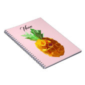 パイナップルアート名前をカスタムするノート ノートブック (右側)