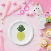パイナップルアート ペーパープレート (パーティー)