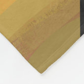 パイナップルイエローとブラックダイヤモンドモノグラム フリースブランケット (角)