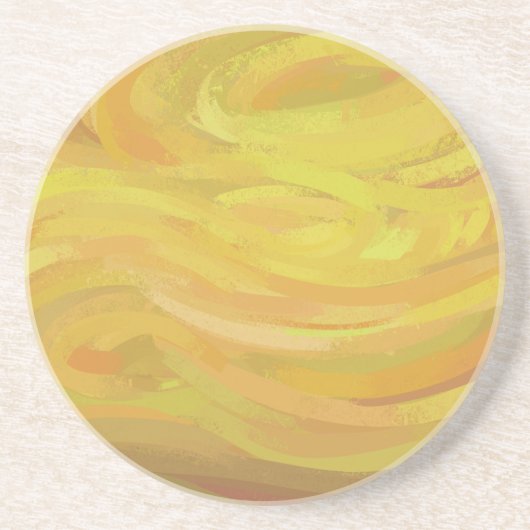 パイナップルイエロースワール コースター (正面)