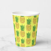 パイナップルイエロー紙プレート 紙コップ (右)