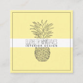 パイナップルイラストレーションインテリアデザイナースクエアブ スクエア名刺 (正面)