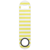 パイナップルイラストレーション黄ストライプ色の夏 スピード栓抜き (裏面)