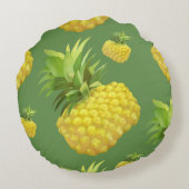 パイナップルイラストレーション ラウンドクッション (裏面)
