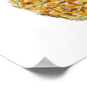 パイナップルインクと水絵画色 ポスター (角)