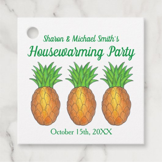 パイナップルウェルカムオープンハウス引っ越し祝いパーティーパーティー フェイバータグ (正面)