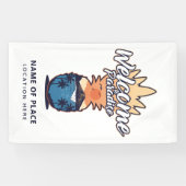 パイナップルウェルカムカスタム文字&カラーバナー 横断幕 (横)