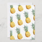 パイナップルウォーターカラーアロハルアウ(ハワイ式宴会)誕生日 招待状 (裏面)