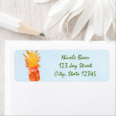 パイナップルウォーターカラートロピカルルアウ(ハワイ式宴会)住所 シール (インサイチュ)