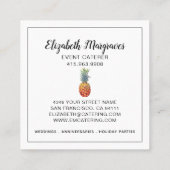 パイナップルエレガントイベントプランナー及び仕出し スクエア名刺 (裏面)