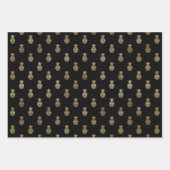 パイナップルエレガントパターンの組み合わせ ラッピングペーパーシート (正面2)