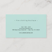 パイナップルエレガントラグジュアリーブティックミント 名刺 (裏面)