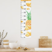 パイナップルエレガント成長図 ポスター (キッチン)
