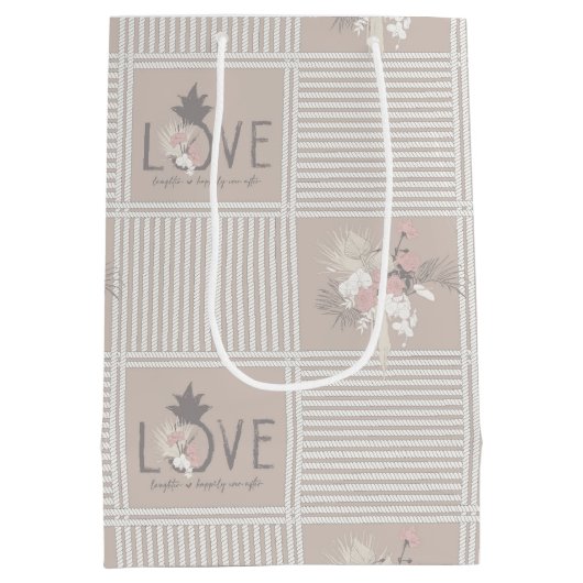 パイナップルオブザアイトロピカルロマンス抱き枕 ミディアムペーパーバッグ (裏面)