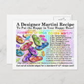 パイナップルオレンジコラダトロピカルマルティーニレシピ ポストカード (正面/裏面)