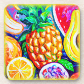 パイナップルオレンジバナナフルーツ。買今 コースター (正面)