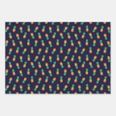 パイナップルオンネイビー ラッピングペーパーシート (正面3)